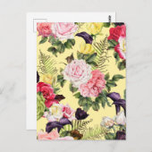 Carte Postale Rose (Devant / Derrière)