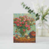 Carte postale rose (Debout devant)