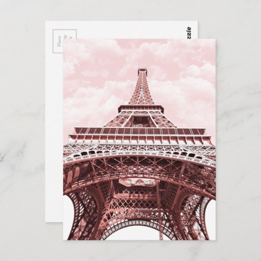 Carte postale rose (Devant / Derrière)