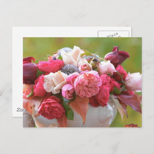 Carte Postale Rose (Devant / Derrière)