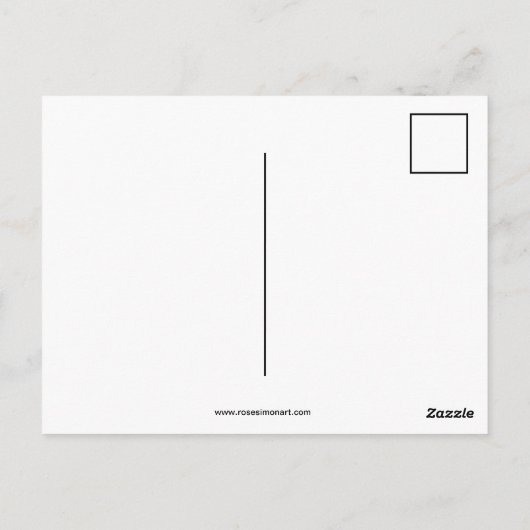 Carte postale rose (Dos)