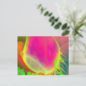 carte postale rose (Debout devant)