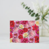 carte postale rose (Debout devant)