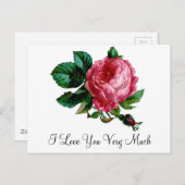 Carte postale Rose (Devant / Derrière)