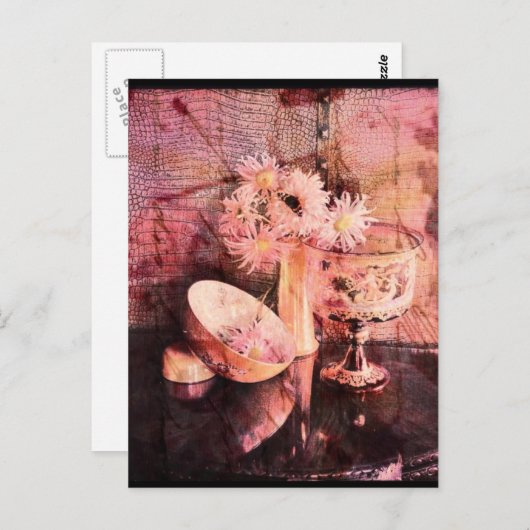 Carte Postale Rose 2 (Devant / Derrière)