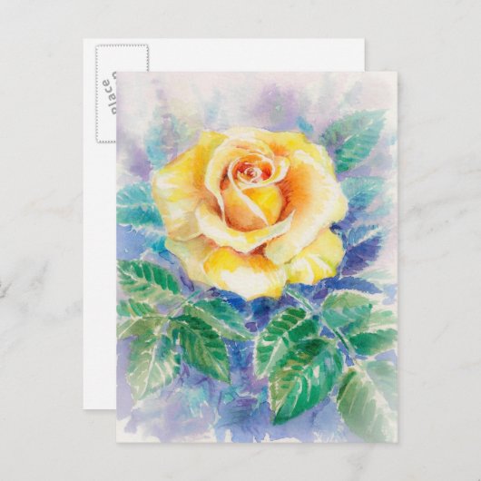 CARTE POSTALE ROSE 2 (Devant / Derrière)