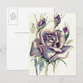 CARTE POSTALE ROSE 3 (Devant / Derrière)