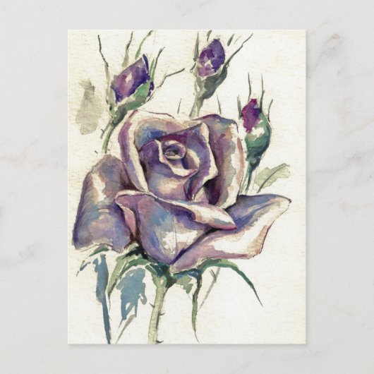 CARTE POSTALE ROSE 3 (Devant)