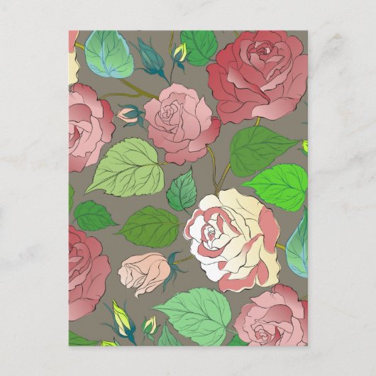 Carte Postale Rose 30 (Devant)