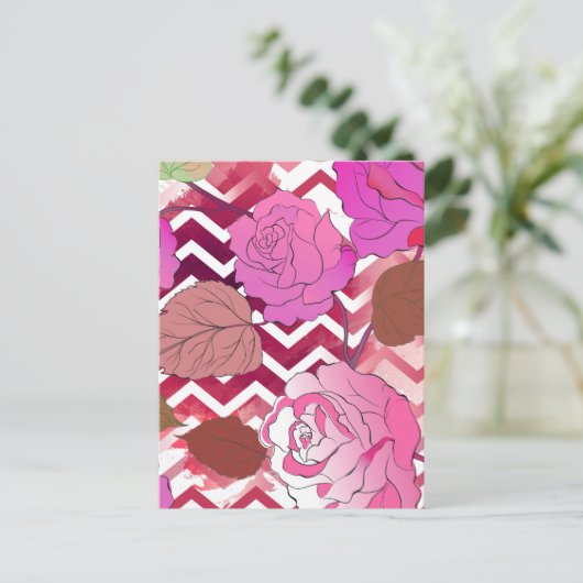 Carte Postale Rose 33 (Debout devant)