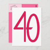 Carte postale rose 40 (Devant / Derrière)