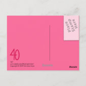 Carte postale rose 40 (Dos)