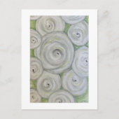 Carte Postale Rose à main unique. OEuvre originale (Devant)