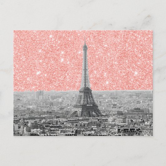 Carte Postale Rose à Paris (Devant)