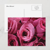 Carte Postale Rose Abstrait (Devant / Derrière)