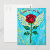 Carte Postale Rose Ange sympathie (Devant / Derrière)