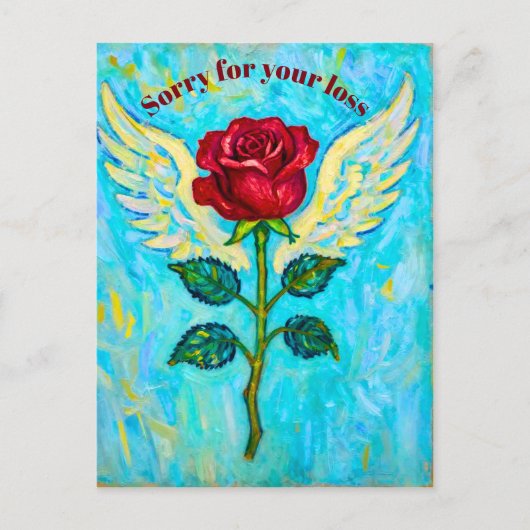 Carte Postale Rose Ange sympathie (Devant)
