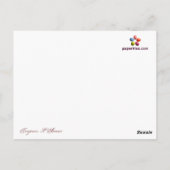 Carte Postale Rose antique (Dos)