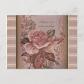 Carte Postale Rose antique (rose) Personnalisé (Devant)