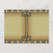 Carte Postale Rose antique (vert) Personnalisé (Dos)