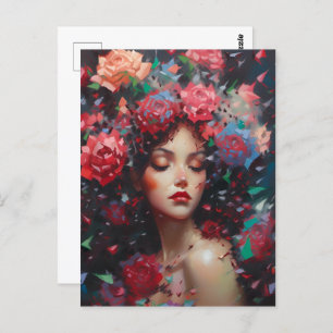 Carte Postale Rose Baccara