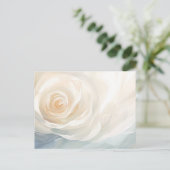 Carte Postale Rose blanche peinture abstraite (Debout devant)