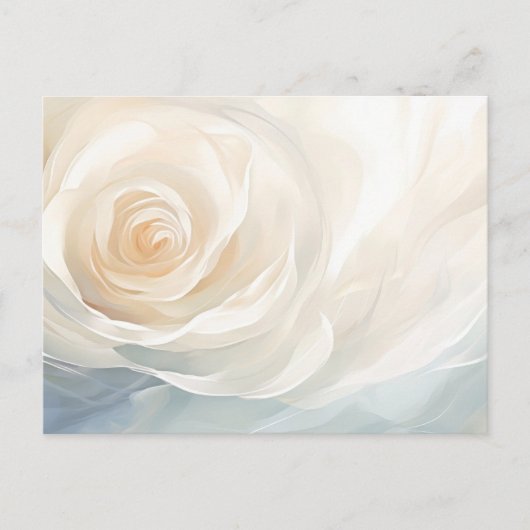 Carte Postale Rose blanche peinture abstraite (Devant)
