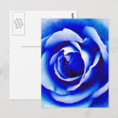Carte Postale Rose bleu_ (Devant / Derrière)