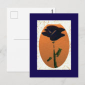 Carte postale Rose bleu (Devant / Derrière)