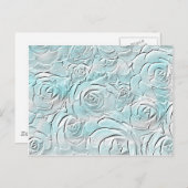 Carte Postale Rose bleu pastel (Devant / Derrière)