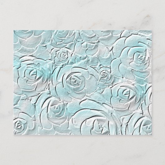 Carte Postale Rose bleu pastel (Devant)