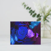 Carte Postale Rose bleu violet (Debout devant)