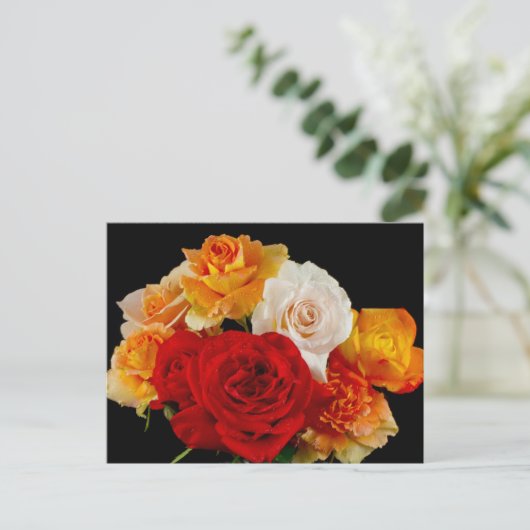 Carte Postale Rose Bouquet (Debout devant)