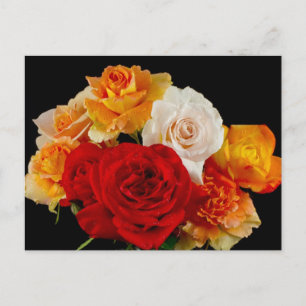 Carte Postale Rose Bouquet