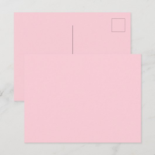 Carte Postale Rose Bubble-gum Joli et Délicieux Couleur Uni (Devant / Derrière)