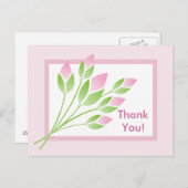 Carte postale rose Buds Merci (Devant / Derrière)