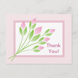 Carte postale rose Buds Merci