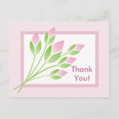 Carte postale rose Buds Merci (Devant)