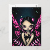 Carte postale "Rose Butterfly Fairy" (Devant / Derrière)