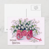 Carte Postale Rose Cart Lys de la Vallée (Devant / Derrière)