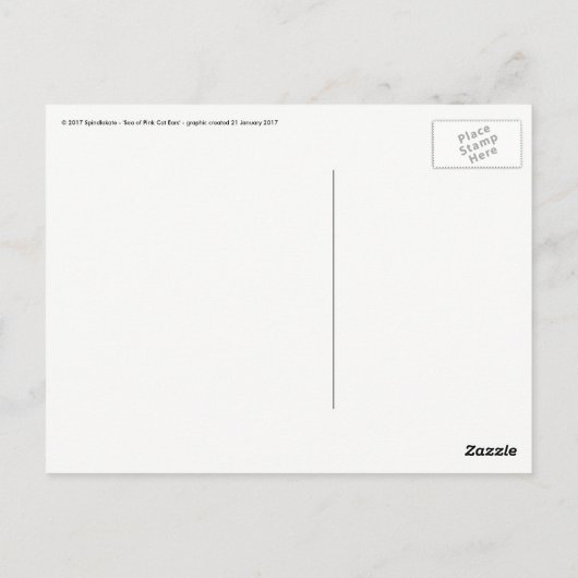 Carte postale Rose Cat Ears (Dos)