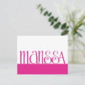 Carte postale rose cerise Marissa (Debout devant)