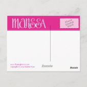 Carte postale rose cerise Marissa (Dos)
