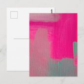 Carte Postale Rose chaud Abstrait (Devant / Derrière)