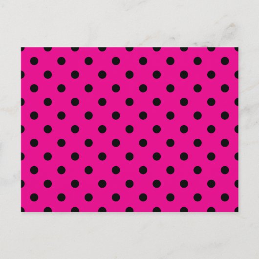 Carte Postale Rose Chaud et Points Noirs (Devant)