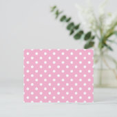 Carte Postale Rose Clair et Points Blancs (Debout devant)