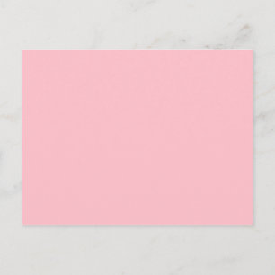Carte Postale Rose Clair Uni Couleur Fillette Pastel
