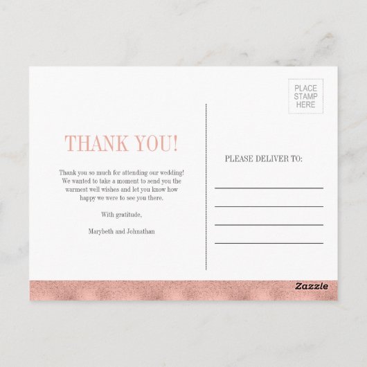 Carte postale Rose classique Gold Crest Mariage Me (Dos)