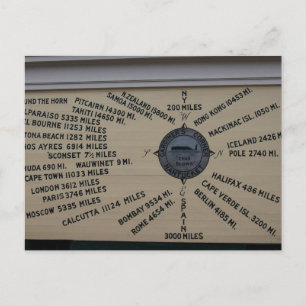 Carte Postale Rose Compass