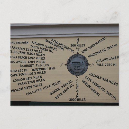 Carte Postale Rose Compass (Devant)